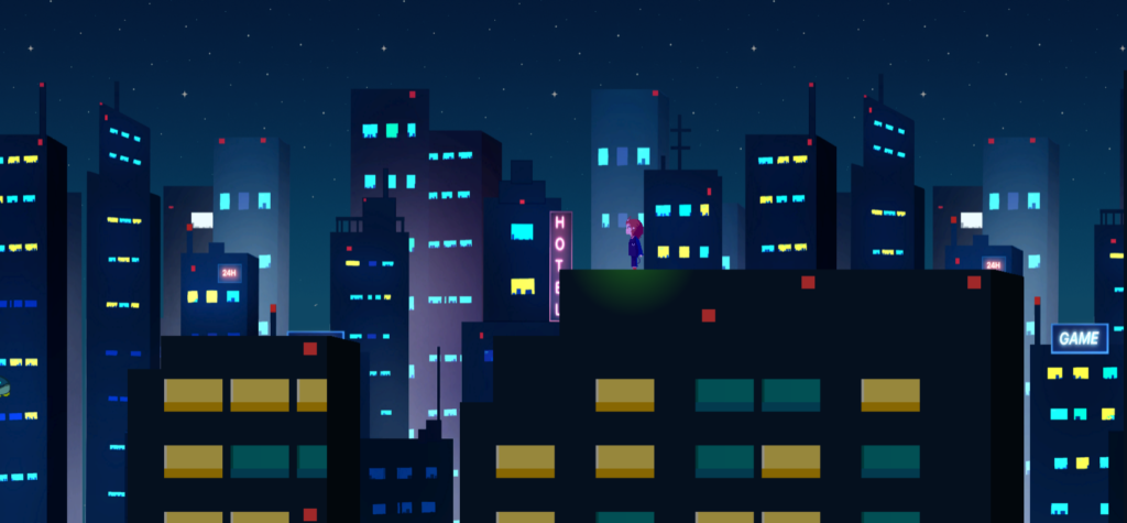 ビル群の背景画像