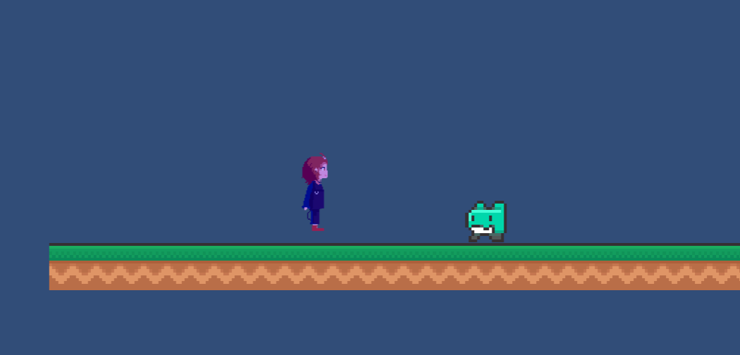 敵と遭遇している画像